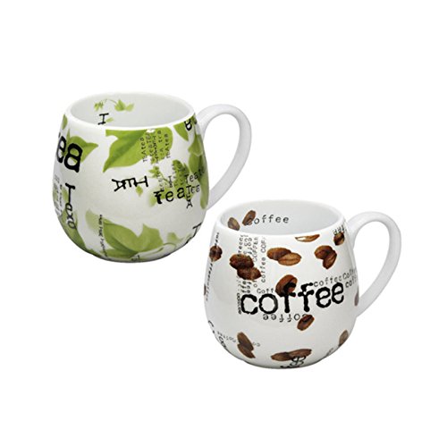 Könitz Porzellan Kaffee Becher Set Collage 2 teilig Tee Tasse Kinder Tassen 420 ml von Könitz Porzellan