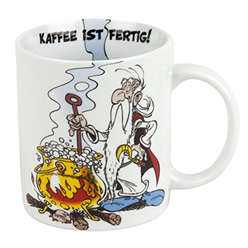Könitz Asterix Kaffeebecher, Porzellan, "Miraculix - Kaffee ist fertig" mehrfarbig, 11.0 x 8.0 x 9.2 cm von Könitz