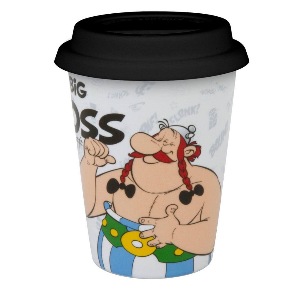 Könitz Coffee-to-go-Becher Characters Mug Big Boss Obelix mit Deckel, Metall von Könitz