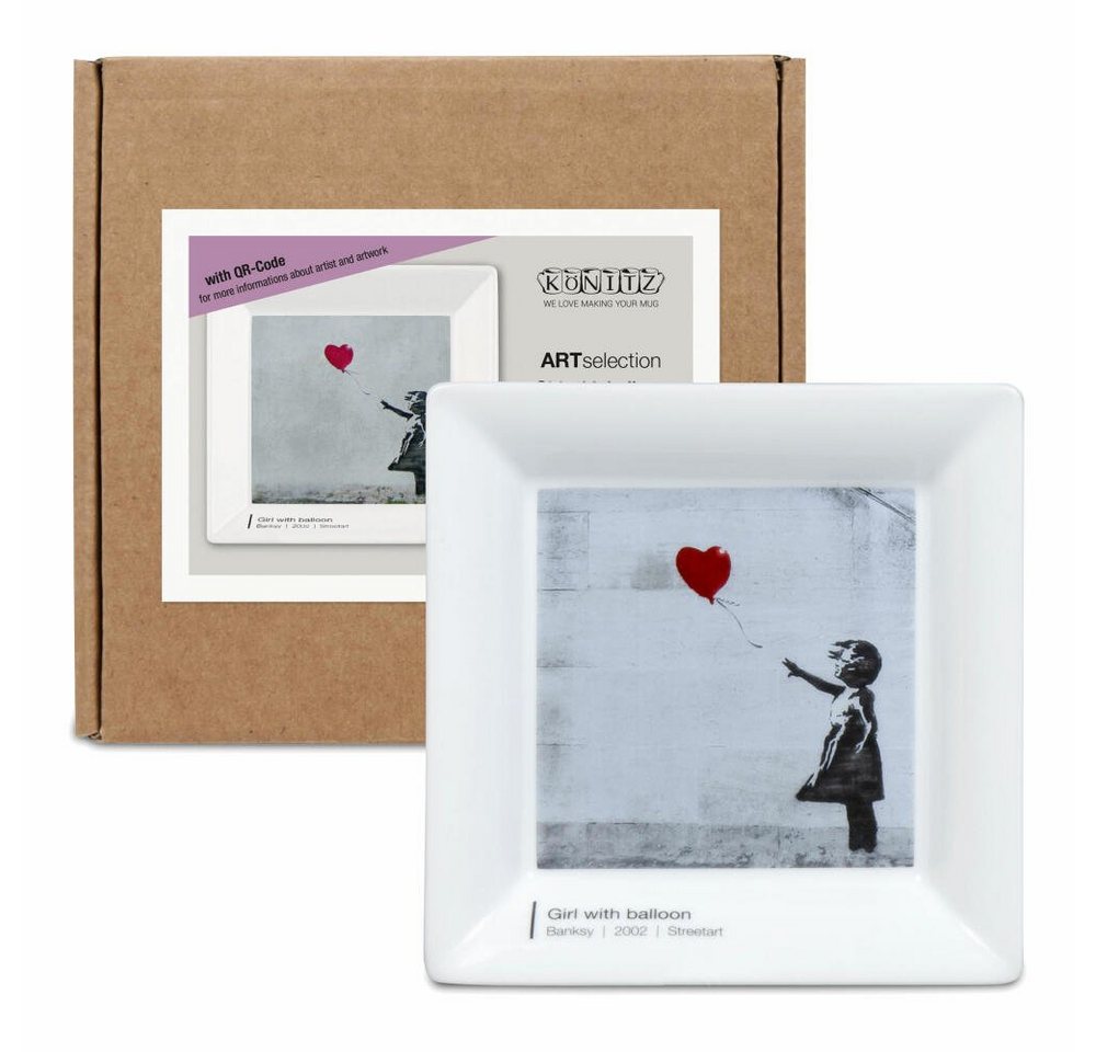 Könitz Dekoschale Vide Poche Girl with Balloon - Banksy 13 x 13 cm von Könitz