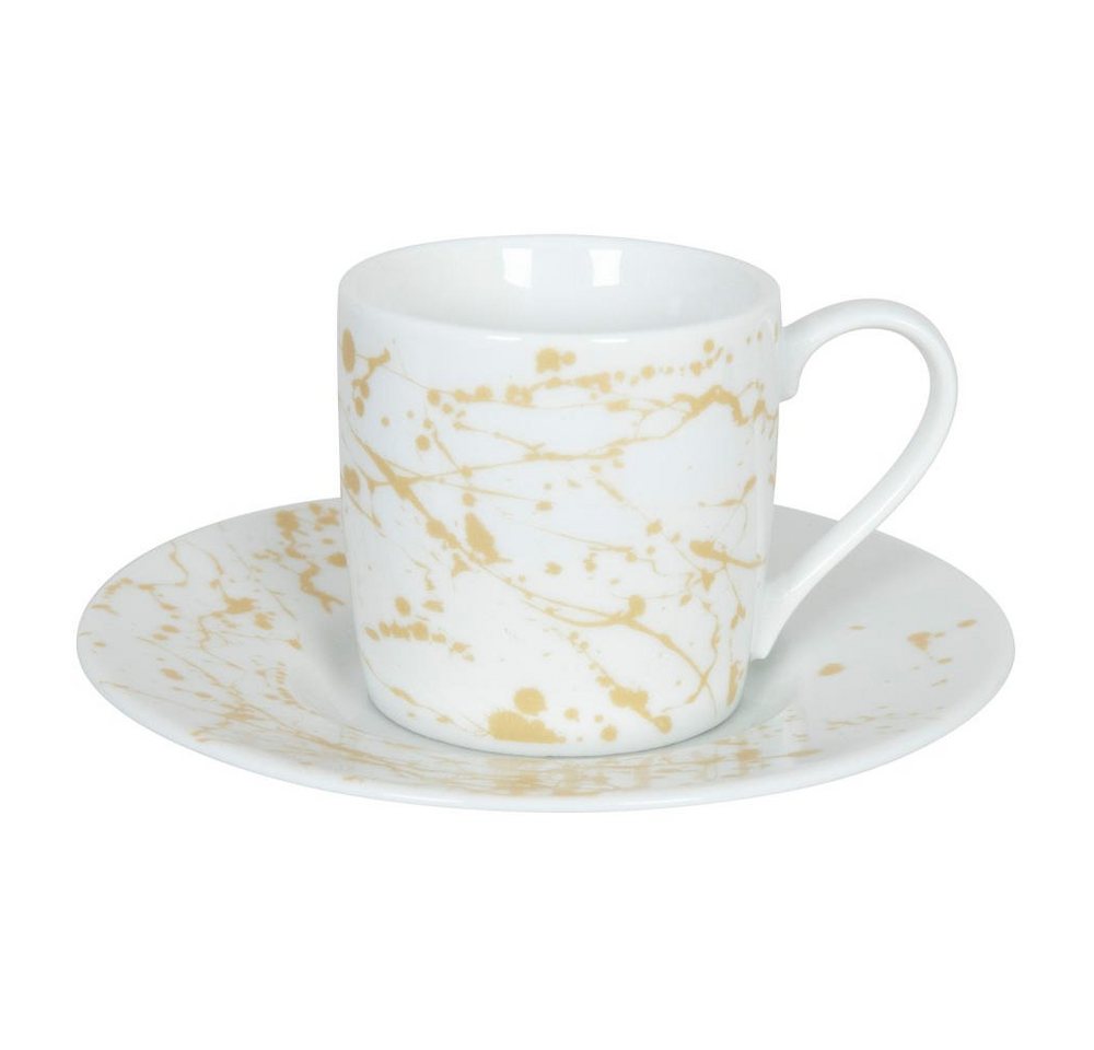 Könitz Espressotasse Golden Splash, Porzellan von Könitz