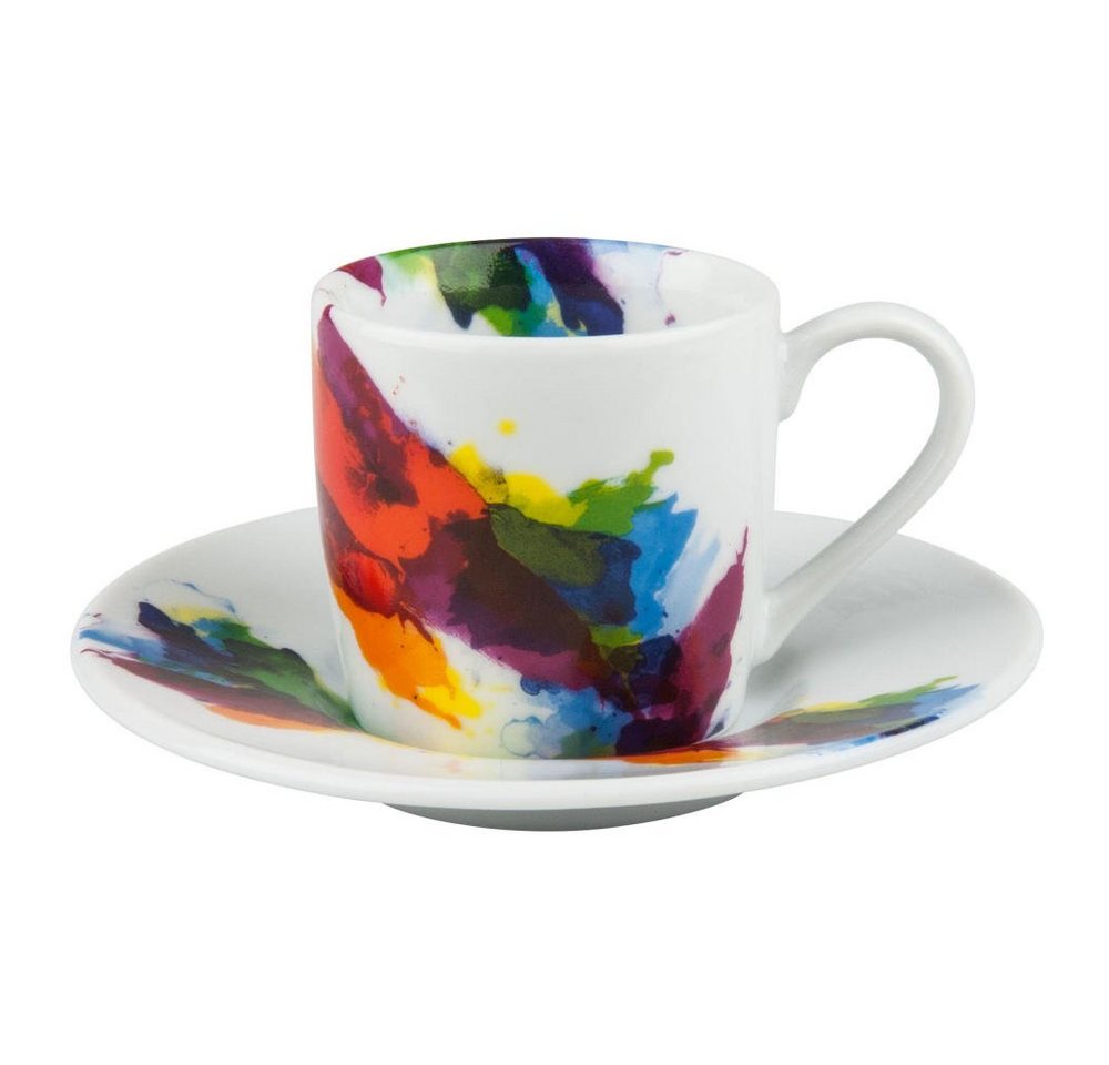 Könitz Espressotasse On Colour Flow mit Untertasse 85 ml, Porzellan von Könitz