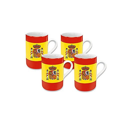 Könitz Flags Spain Espressotassen 4er Set Ceramic von Könitz