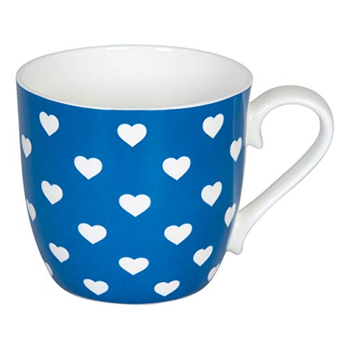 Könitz Hearts Turquoise Becher, Herzen, Tasse, Kaffeetasse, Bone China, Blau, 400 ml, 11 2 057 2333 von Konitz