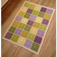 Häkeldecke Überwurf Tagesdecke Kuscheldecke Couchdecke Wolldecke Granny Square Patchwork 90 X 120 cm von KoernerklausDesigns