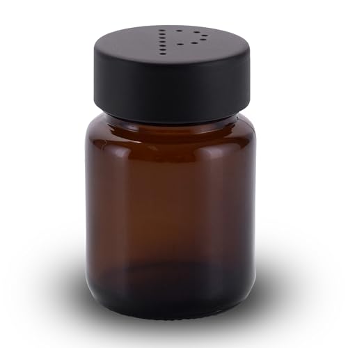 Koffs Design Salzstreuer und Pfefferstreuer Set aus Braunglas - Salt Shaker mit Edelstahl Deckel – Streuer für Pfeffer und Salz - Tischstreuer klein und modern - Pfeffer von Koffs Design