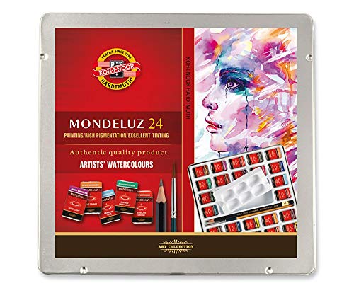 KOH-I-NOOR 01636S2404PL Meister Satz von Künstler- Aquarell Farben 24, bunt, 2,2 x 19,5 x 18,9 cm von Koh-I-Noor
