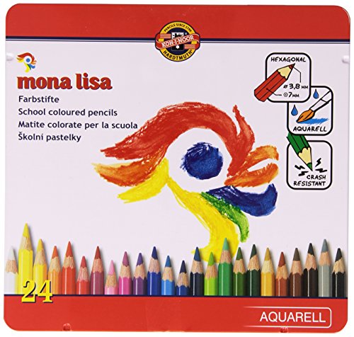 Koh-I-NOOR 3714 Mona Lisa Aquarell Buntstifte – Farbe sortiert (24 Stück) von Koh-I-Noor
