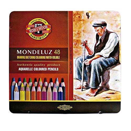 Koh-I-Noor Mondeluz 3726 Künstler Aquarellbuntstifte, 48er Set von KOH-I-NOOR