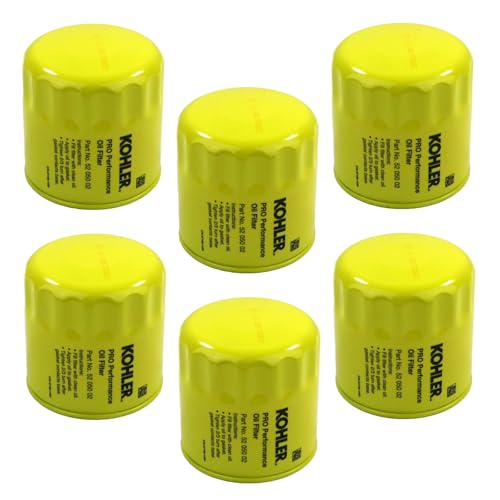 KOHLER 52 050 02-S Engine Oil Filter (6 Pack) Extra Capacity For CH11 - CH15, CV11 - CV22, M18 - M20, MV16 - MV20 And K582- 6 pack von Kohler