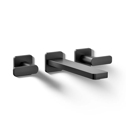 KOHLER T27120-4-BL Parallel® Wandmontage Waschbecken Wasserhahn Verkleidung, Mattschwarz von Kohler