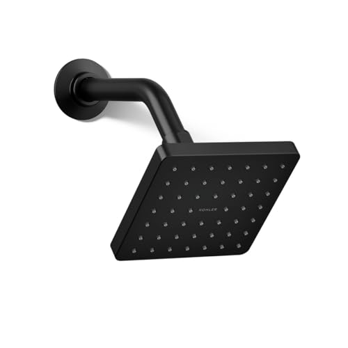 Katalyst 24805-BL Parallel 2,5 GPM Einzelfunktions-Duschkopf, Luft-Induktionstechnologie, mattschwarz von Kohler