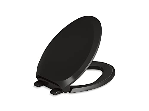 Kohler 4713-RL-7 French Curve READYLATCH Quiet Close Toilettensitz, länglich, Schwarz von Kohler