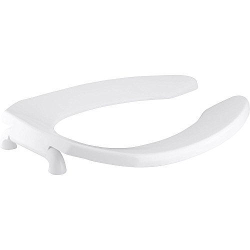 Kohler K-4670-SC-0 Lustra WC-Sitz, vorne offen, mit selbsthaltendem Karomuster, Weiß von Kohler
