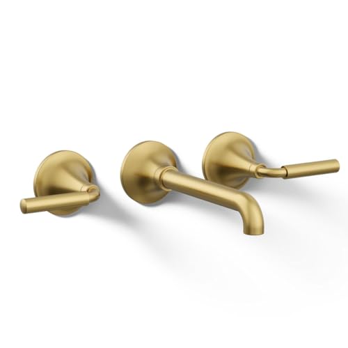 Kohler T26439-4-2MB Tone breite Wandmontage, Badezimmer-Waschbeckenarmatur, lebendiges, gebürstetes modernes Messing Kohler T26439-4-2MB Tone breite Wandmontage, Badezimmer-Waschbeckenarmatur, lebendiges, gebürstetes modernes Messing von Kohler
