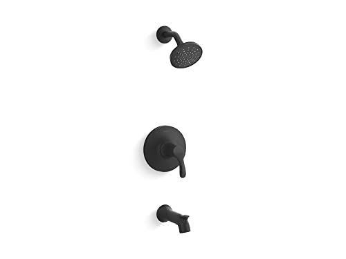 Kohler TS27391-4G-BL SIMPLICE Rite-Temp Druckausgleichende 1,75 GPM Bade- und Duscharmatur-Verkleidungsset, mattschwarz Kohler TS27391-4G-BL SIMPLICE Rite-Temp Druckausgleichende 1,75 GPM Bade- und Duscharmatur-Verkleidungsset, mattschwarz von Kohler