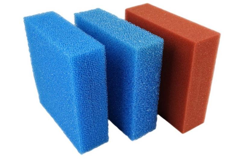 Koi Herdecke Teichfilter Ersatzschwamm Set für Oase Biotec 5 Teichfilter 1 x rot 2 x blau von Koi Herdecke