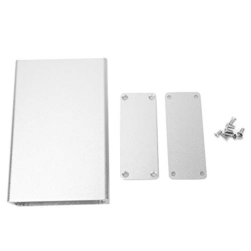 Aluminium-Gehäuse, ALUMINIUM-KÜHLBOX INTEGRIERTES ELEKTRONIKGEHÄUSE FÜR PCB-PLATTE GPRS DIY-PROJEKT SAND SILBER 27X66X100MM Box für Heimwerker von Koieam