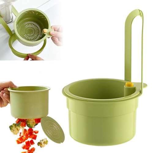 Sieb für Spülbecken,Abnehmbare Kunststoff-Abtropfkorb,Abflusssieb Küchenspüle,Spülbecken Sieb Ängesieb für Waschen/Organizer in Küche (Grün) von KoimiaoBo