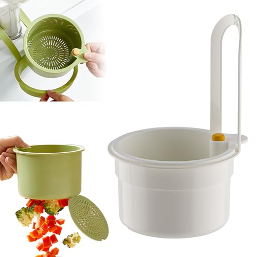 Sieb für Spülbecken,Abnehmbare Kunststoff-Abtropfkorb,Abflusssieb Küchenspüle,Spülbecken Sieb Ängesieb für Waschen/Organizer in Küche (Weiß) von KoimiaoBo