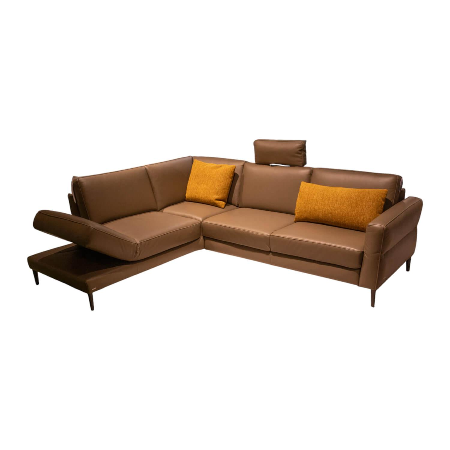 Ecksofa Upgrade Leder Dolce Verdure D Braun Eckfuß Metall Schwarz Matt Mit Kisse... Ecksofa Upgrade Leder Dolce Verdure D Braun Eckfuß Metall Schwarz Matt Mit Kisse... von Koinor