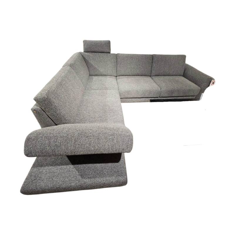 Ecksofa Upgrade Stoff 10 Calypso 27 Grau Schwertkufe Aluminium Bronziert Mit Sch... von Koinor