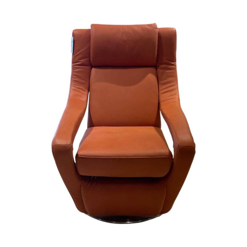 Funktionssessel Yoko No2 Leder C Revolution Paprika Orange Drehteller Nickel Sat... von Koinor