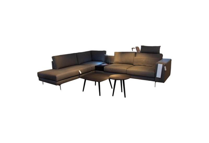 Koinor Ecksofa Ecksofa Omega Boxspring Stoff Strand Grau Mittelteil Esche Wenge von Koinor