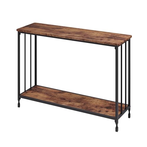 Konsolentisch mit 2 Ablagen Konsole Beistelltisch Flurtisch Ablagetisch AnthrazitBraun + Schwarz 105 * 30 * 81 cm Konsolentisch mit 2 Ablagen Konsole Beistelltisch Flurtisch Ablagetisch AnthrazitBraun + Schwarz 105 * 30 * 81 cm von Koioplie