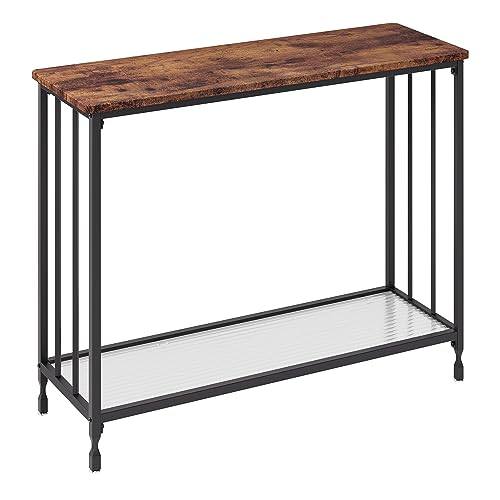 Konsolentisch mit 2 Ablagen Konsole Beistelltisch Flurtisch Ablagetisch Wandtisch AnthrazitBraun + Schwarz 85 * 30 * 81cm Konsolentisch mit 2 Ablagen Konsole Beistelltisch Flurtisch Ablagetisch Wandtisch AnthrazitBraun + Schwarz 85 * 30 * 81cm von Koioplie