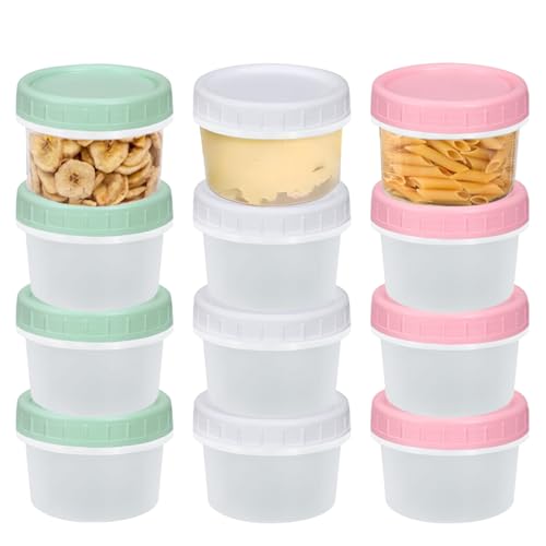 12 Pack Kleine Dosen mit Deckel Plastik, kleine Lebensmittelbehälter, Kleine Dosen mit Deckel Plastik Wiederverwendbar, Gefrierbehälter Versiegelt für Mittagessen Joghurt Obst 12 Pack Kleine Dosen mit Deckel Plastik, kleine Lebensmittelbehälter, Kleine Dosen mit Deckel Plastik Wiederverwendbar, Gefrierbehälter Versiegelt für Mittagessen Joghurt Obst von Kokoie