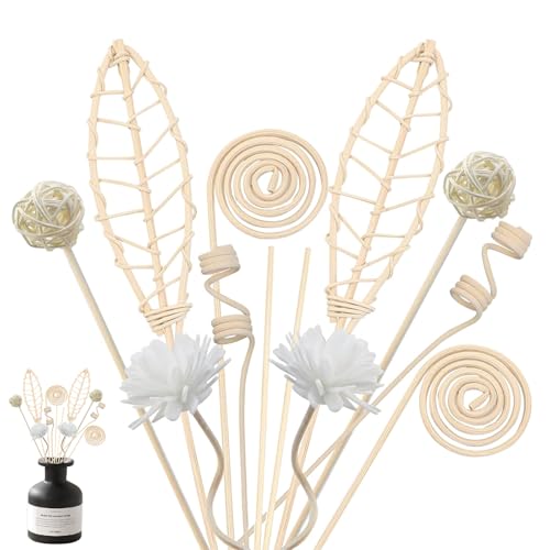 16 Stück Raumduft Diffuser,8 Formen Rattanstäbchen, Rattan-Holzdiffusorstäbchen, Ersatz-Rattanstäbchen, Rattan Duftdiffusor und Blumen für Raumduft für Zuhause Büro Hotel 16 Stück Raumduft Diffuser,8 Formen Rattanstäbchen, Rattan-Holzdiffusorstäbchen, Ersatz-Rattanstäbchen, Rattan Duftdiffusor und Blumen für Raumduft für Zuhause Büro Hotel von Kokoie