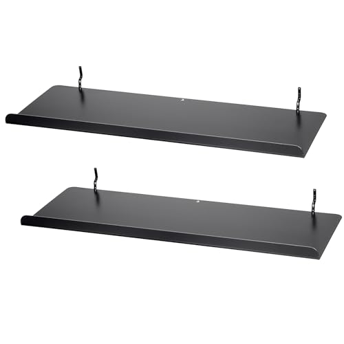 Kokone Stecktafel-Regale mit Lippe, 38,1 x 15,2 cm, Schwarz, Metallregal, Stecktafel, Stahltablett, Stecktafel-Zubehör zur Aufbewahrung oder Präsentation, Wand-Organizer für Handwerk, Einzelhandel von Kokone