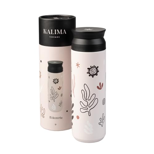 Kokonote Trinkflasche Edelstahl Kalima Thermosflasche 500 ml - Sport Trinkflasche 500ml - Wasserflasche Kinder und Erwachsene 21,5 cm x 6,5 cm - Sportflasche Kinder von Kokonote