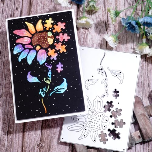 Kokorosa Stanzformen für Scrapbooking, Blumen-Stanzformen, Metall-Stanzformen zum Basteln, Stanzformen für Kartenherstellung, geeignet für Party, Hochzeit, Urlaub usw. (Sonnenblume 15 x 9,8 cm) von Kokorosa