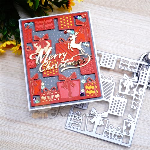 Weihnachts-Stanzformen für Kartenherstellung, Metalldekoration, Stanzschablonen, Winterkarten-Stanzformen, geeignet für Feiern, Hochzeiten, Partys, Scrapbooking, Basteln (13) von Kokorosa