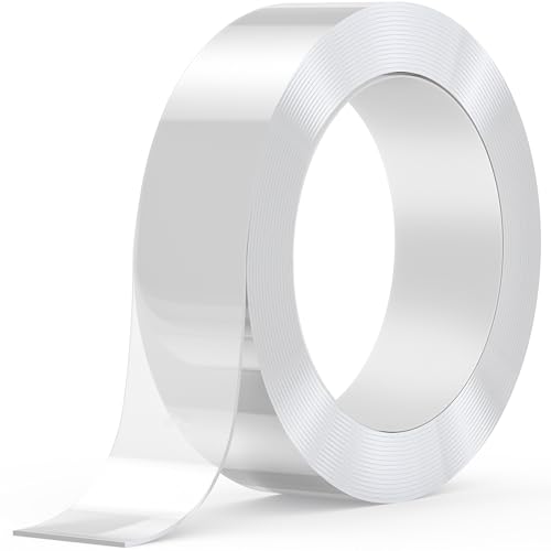 Kolamom 2 Pcs Doppelseitiges Klebeband Extra Stark 3M x 3CM – Abziehbares Nano Tape für Wände, Teppiche & Poster – Transparent & Rückstandsfrei – Starker Halt auf Glas/Metall/Holz von Kolamom