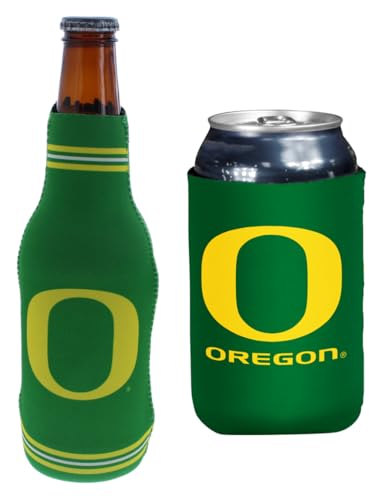 College Team Color Logo Dosen- und Flaschenhalter Isolator Getränkekühler-Set (Oregon (Enten) – Logo) von Kolder