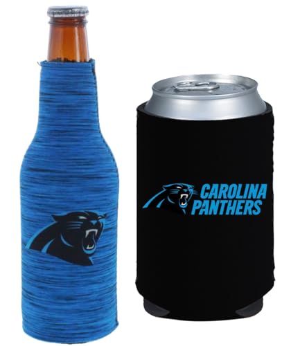 Coozie-Halter für Dosen und Flaschen, Fußball-Isolator (Carolina – Blau/Schwarz (Panthers)) von Kolder