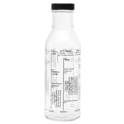 Kolder 13215 Salad Dressing Mixer Bottle with 8 Klassische Lichtrezepte, Glas von Kolder