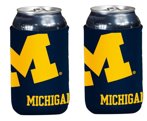 Kolder Isolierter Dosenhalter mit College-Team-Logo, 2er-Pack (Michigan-Logo (Wolverines)) von Kolder