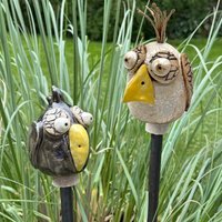 Keramik Vogel Rabe Deko - Handgefertigte Gartenfigur, Frostsichere Rosenkugel, Zaunhocker, Zierde Für Beet & Blumentöpfe, Schwarz Oder Weiß Keramik Vogel Rabe Deko - Handgefertigte Gartenfigur, Frostsichere Rosenkugel, Zaunhocker, Zierde Für Beet & Blumentöpfe, Schwarz Oder Weiß von KolebriAT