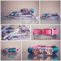 Hundehalsband Halsband Mit Passender Leine By Kolibriii_Handmade von KolibriiiHandmade