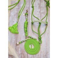 Knotenhalfer Im Set , , Green Apple" von KolibriiiHandmade