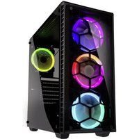 Kolink Observatory RGB Midi-Tower PC-Gehäuse Schwarz 4 Vorinstallierte LED Lüfter, Seitenfenster, Kolink Observatory RGB Midi-Tower PC-Gehäuse Schwarz 4 Vorinstallierte LED Lüfter, Seitenfenster, von Kolink