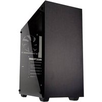 Kolink Stronghold Midi-Tower PC-Gehäuse Schwarz 2 vorinstallierte Lüfter, Seitenfenster, Staubfilter von Kolink