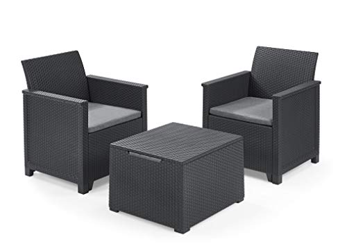 Koll Living Lounge Sets - Verschiedene Ausführungen - hochwertige Sitzgruppe für den Garten - höchster Sitzkomfort durch ergonomische Rückenlehnen (2X Sessel & Tisch) von Koll Living