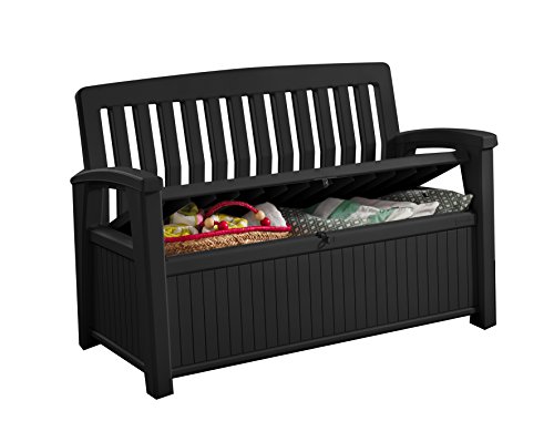 Koll Living Gartenbank/Aufbewahrungsbox/Auflagenbox, aus Kunststoff, 227 Liter - Deckel belastbar bis 272 KG - Belüfteter Innenraum - kein übler Geruch oder Schimmel - Modell 2020 von Koll Living