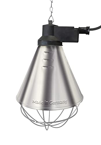 Koll Living Infrarot-Wärmestrahlgerät 150W mit/ohne Leuchtmittel, Kückenlampe, Schweinelampe (5,0 m Kabel - mit Sparschalter) von Koll Living