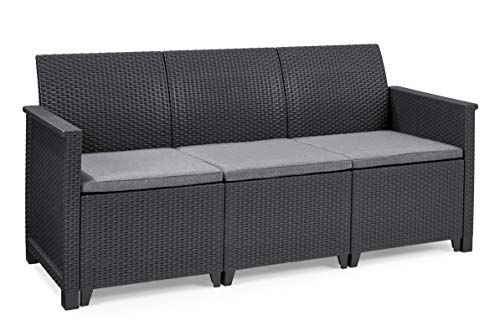 Koll Living Lounge Sets - Verschiedene Ausführungen - hochwertige Sitzgruppe für den Garten - höchster Sitzkomfort durch ergonomische Rückenlehnen (3er Sofa) von Koll Living